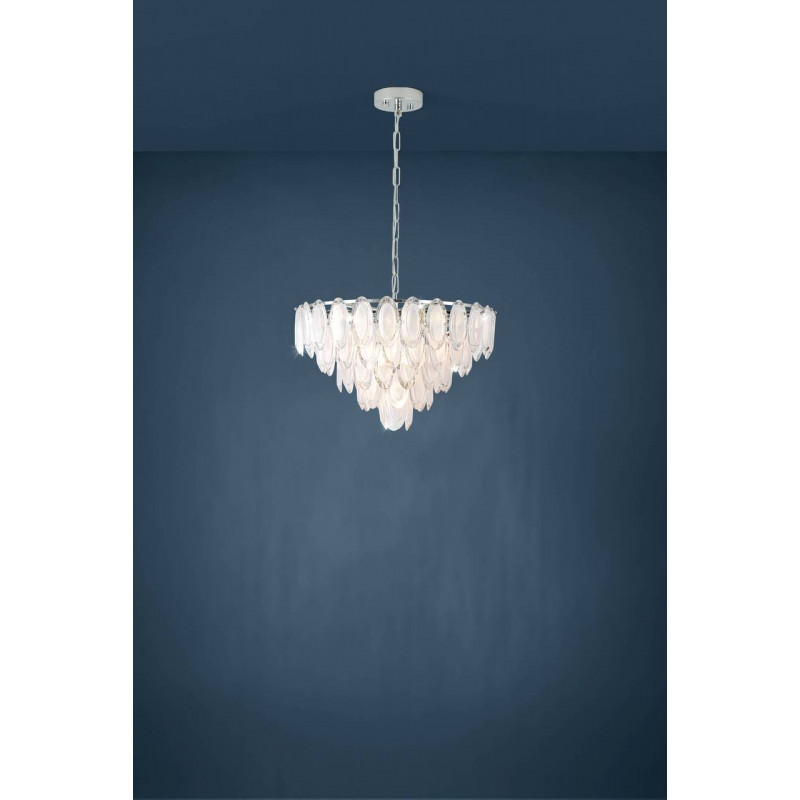 CARVARIO LAMP COLG ACERO CROMO H1100 DM615 E14 10X40W en ambiente