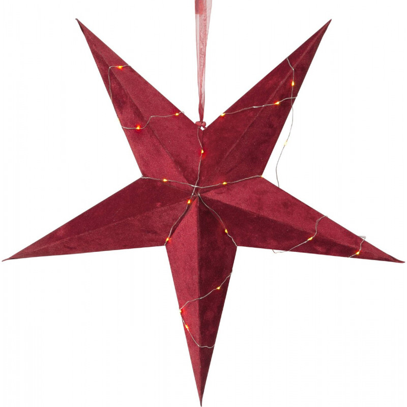 VELVET LAMP NAVIDAD ESTRERLLA ROJA 600X210X600 40X0 06W LED