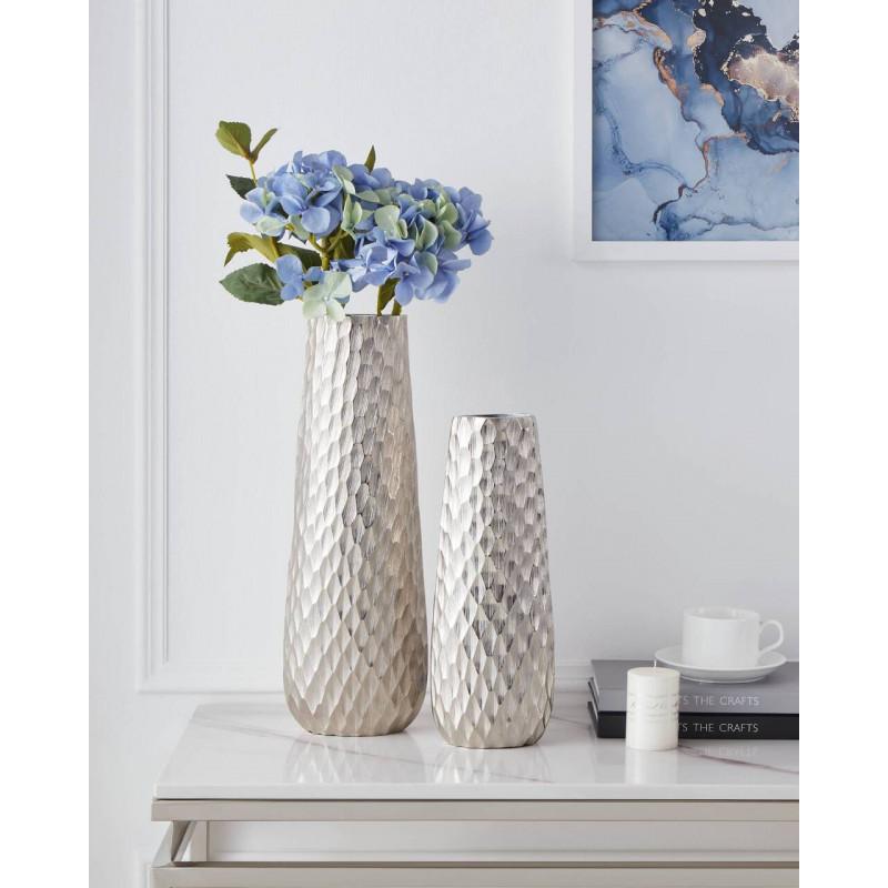 NILGAUT JARRÓN DE METAL NÍQUEL L140 H405 DM0 en ambiente