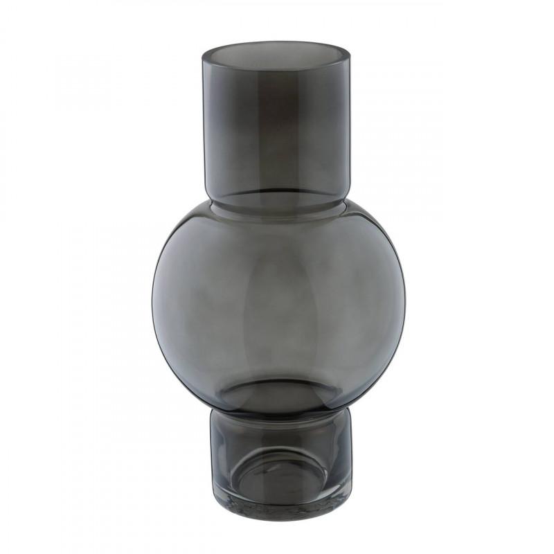 AMPITABE FLORERO DE VIDRIO GRIS H280 DM155