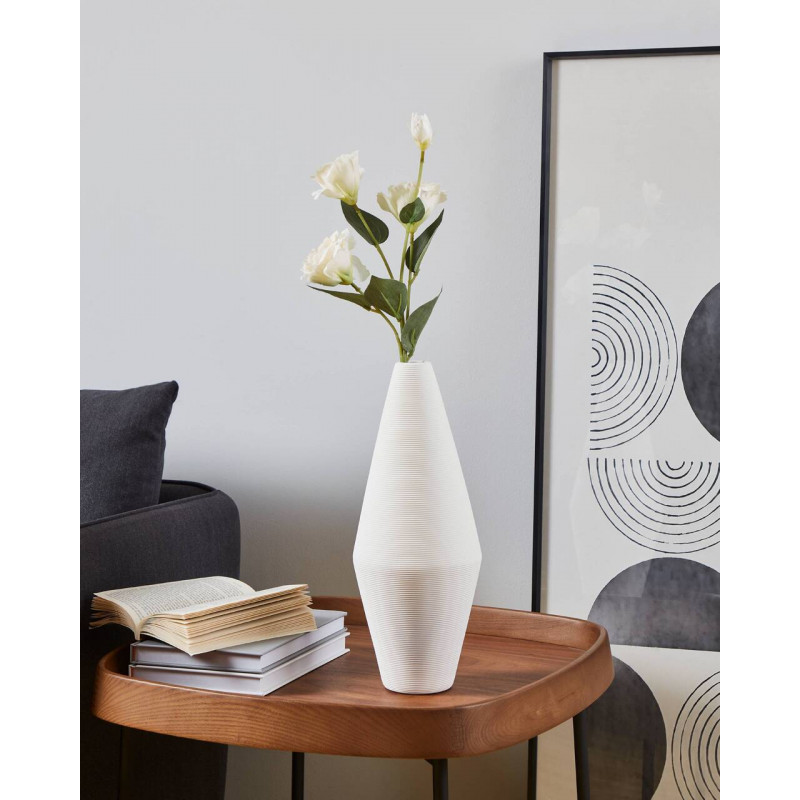 MITANE JARRÓN DE CERAMICA BLANCO H365 DM145 en ambiente