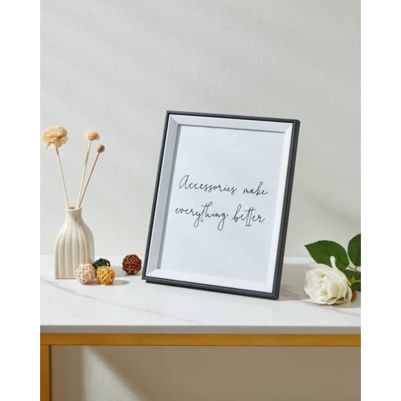 RENABIE MARCO MADERA VIDRIO BLANCO NEGRO L230 H280 en ambiente