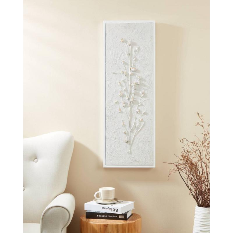 CUADRO ALAMINOS ESTAMPADO BLANCO DORADO I 330X930 en ambiente