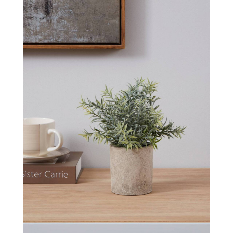 PLANTA POTTED GRASS MACETA GRIS H240 DM160 en ambiente