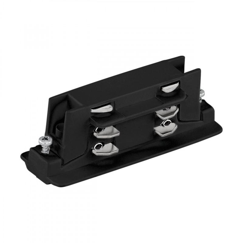 TRACK ON TRACK FOCO CONECTOR LONGITUINAL PLASTICO NEGRO IP20